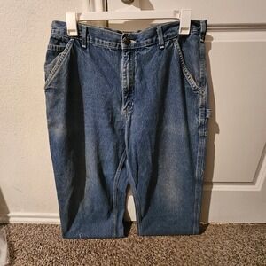 Carhartt B13 DST Original Dungarees Fit Mens Jeans 38 x 30 Blue Denim Workwear